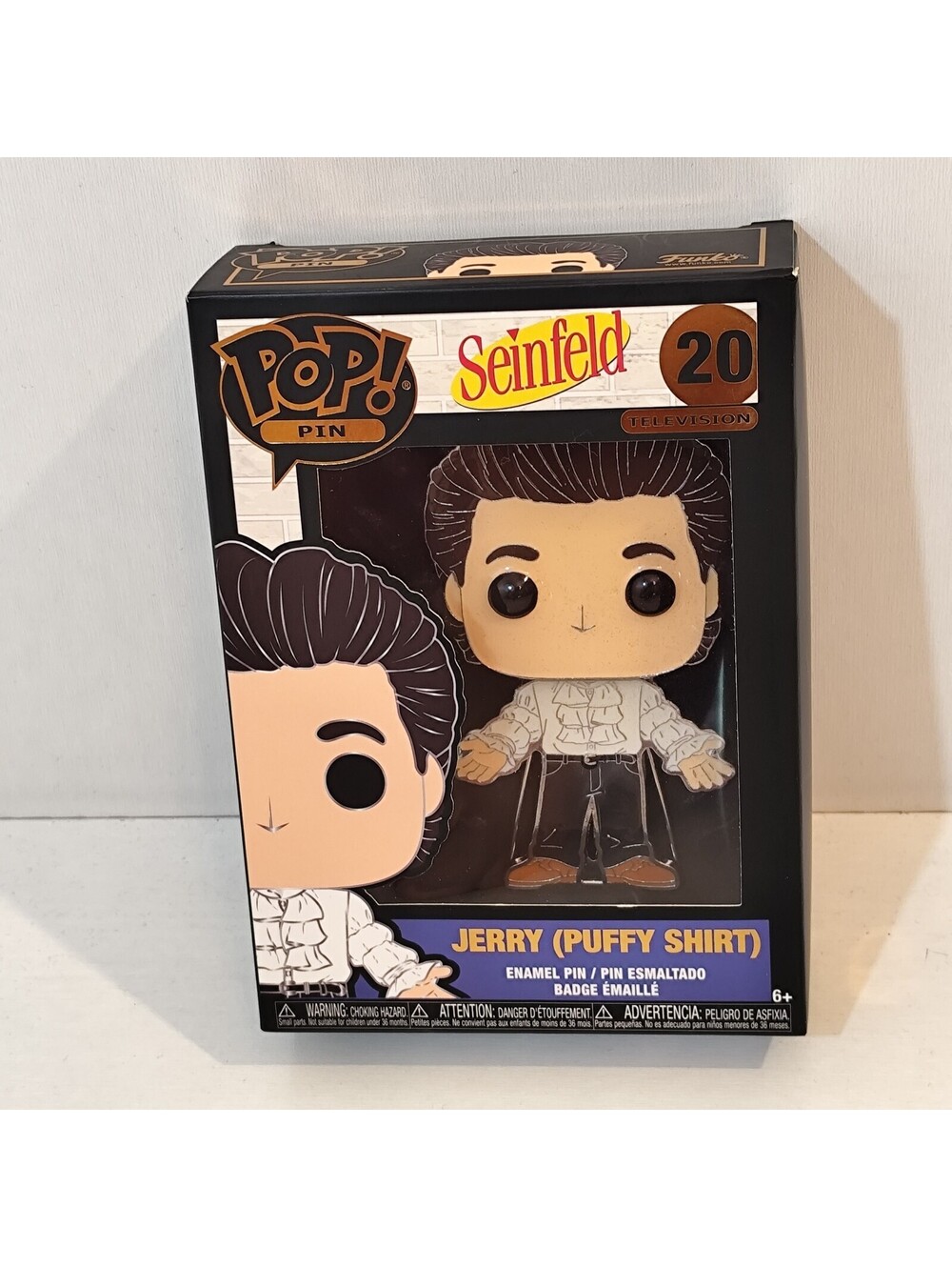 FUNKO POP! ENAMEL PIN SEINFELD JERRY PUFFY SHIRT #20 NEW